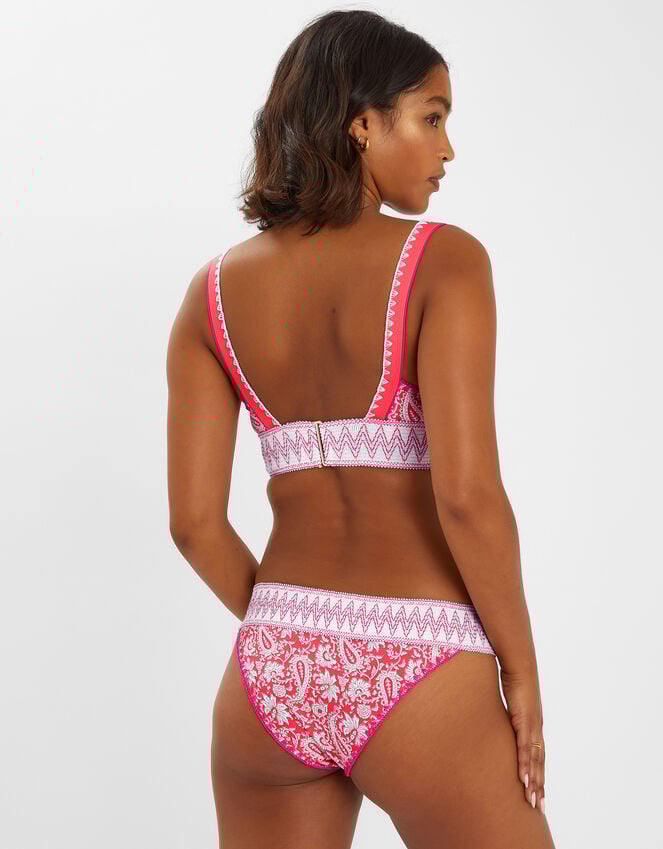 Accessorize Paisley Shirred Band Bikini Bottoms Orange