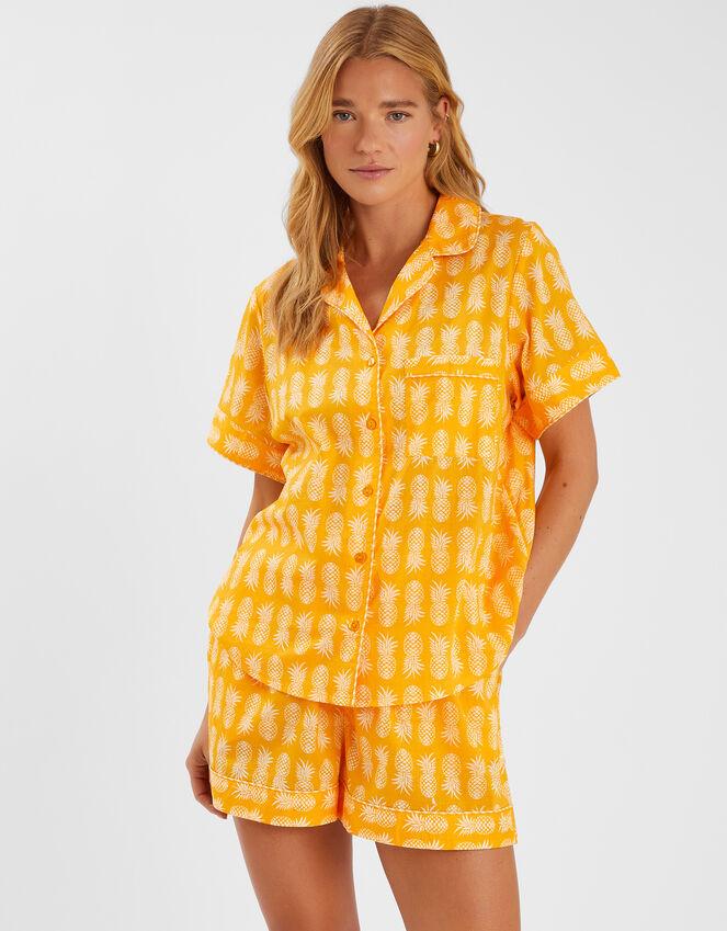 accessorize Pineapple Print Short Pyjamas Set Yellow
