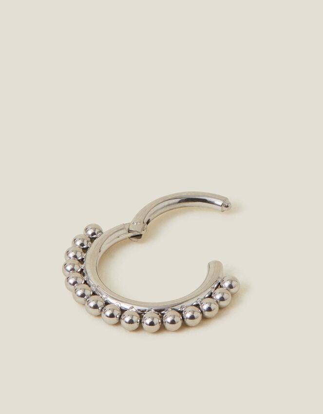 accessorize Platinum-Plated Surgical Steel Bobble Septum Clicker Hoop