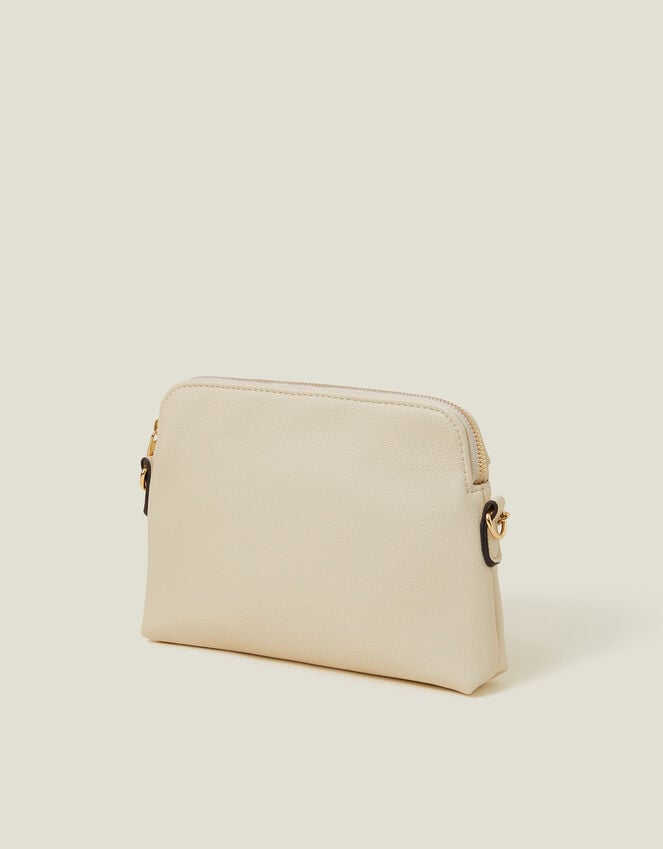 Accessorize Quilted Faux Leather Cross-Body Bag Cream