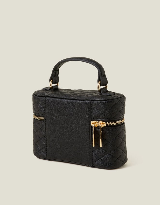 Accessorize Quilted Top Handle Cross-Body Bag Black