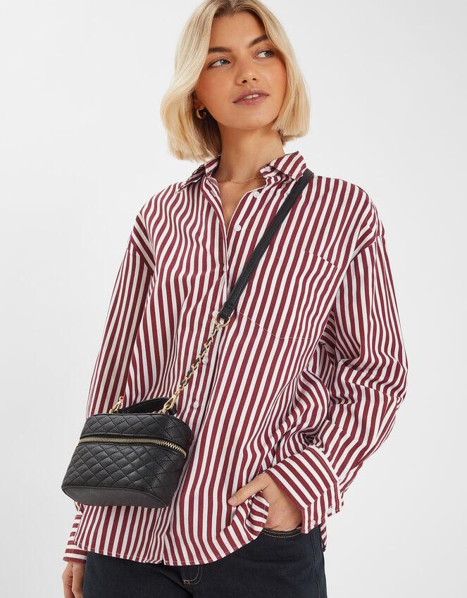 accessorize Quilted Top Handle Cross-Body Bag Black