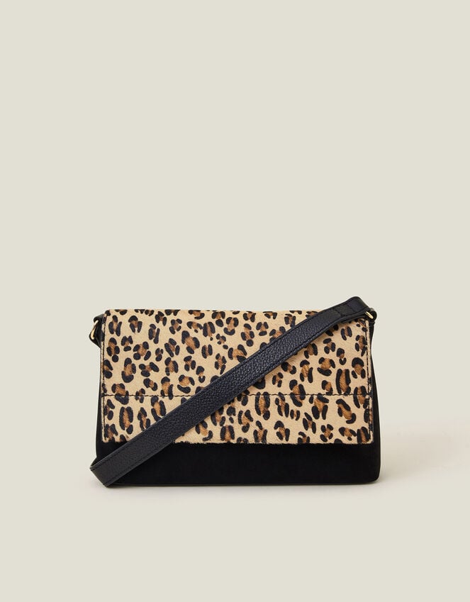 Accessorize Small Leopard Print Leather Cross-Body Bag