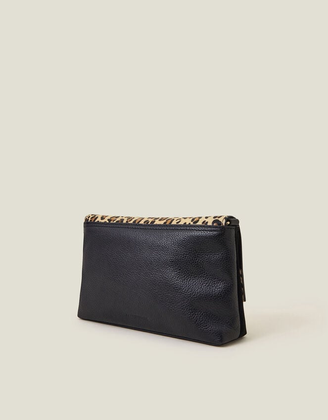 Accessorize Small Leopard Print Leather Cross-Body Bag
