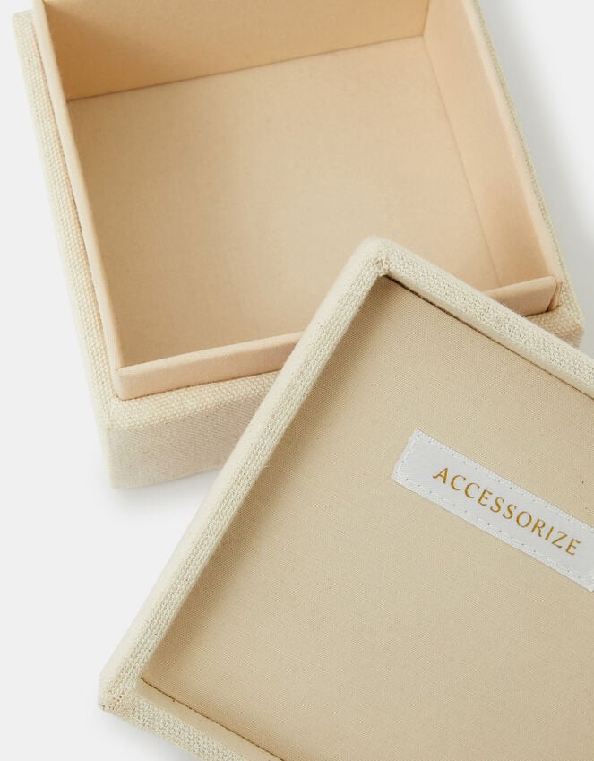 Accessorize Square Mirror & Bead Embellished Jewellery Box