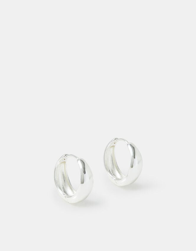 Accessorize Sterling Silver-Plated Chunky Hoop Earrings