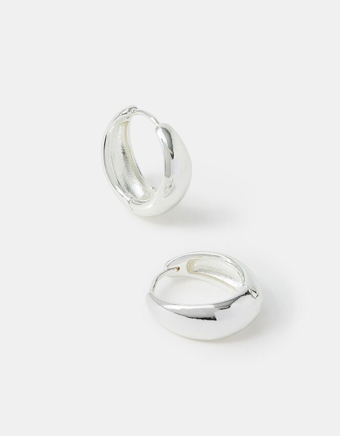 accessorize Sterling Silver-Plated Chunky Hoop Earrings