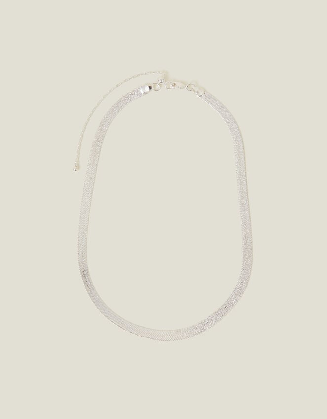 Accessorize Sterling Silver-Plated Chunky Snake Chain Necklace