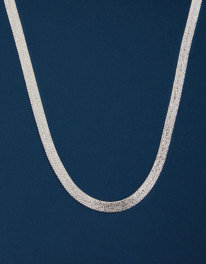 Accessorize Sterling Silver-Plated Chunky Snake Chain Necklace