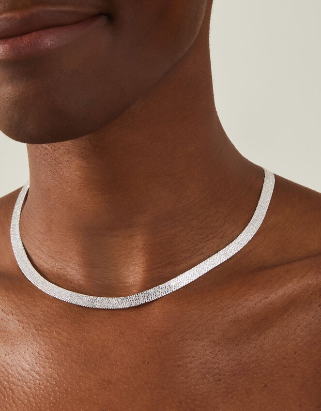Accessorize Sterling Silver-Plated Chunky Snake Chain Necklace