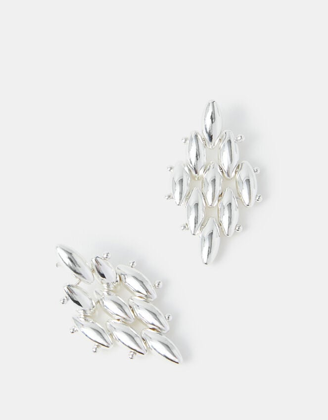 accessorize Sterling Silver-Plated Diamond Drop Earrings