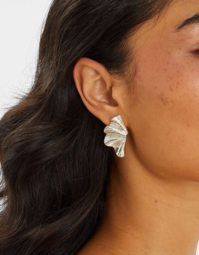 Accessorize Sterling Silver-Plated Fan Stud Earrings