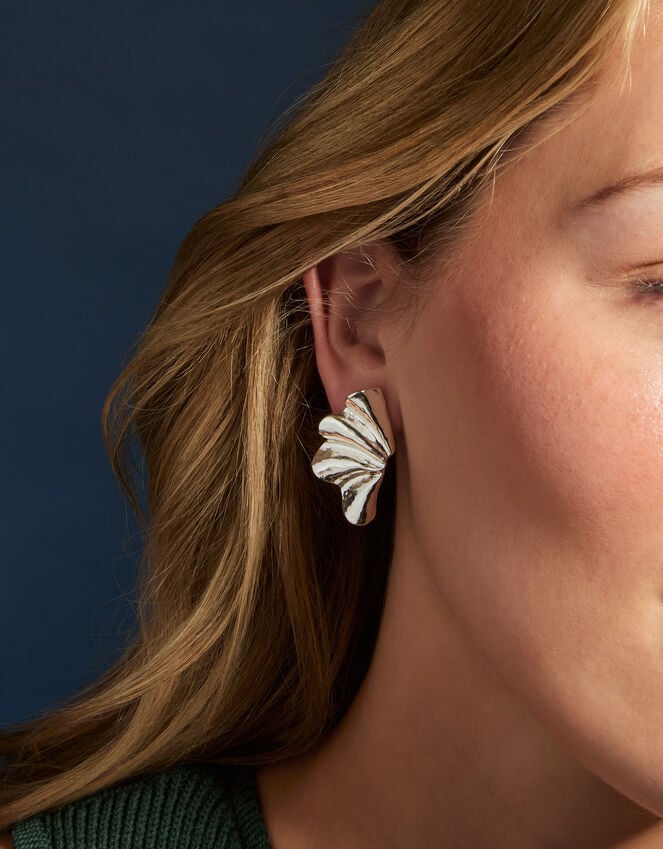 Accessorize Sterling Silver-Plated Fan Stud Earrings