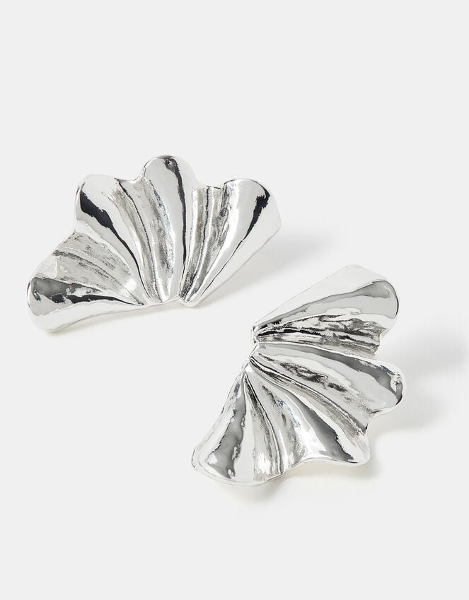 accessorize Sterling Silver-Plated Fan Stud Earrings