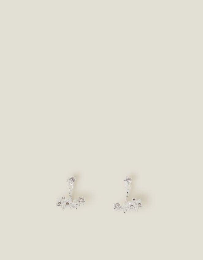 Accessorize Sterling Silver-Plated Flower Back Stud Earrings