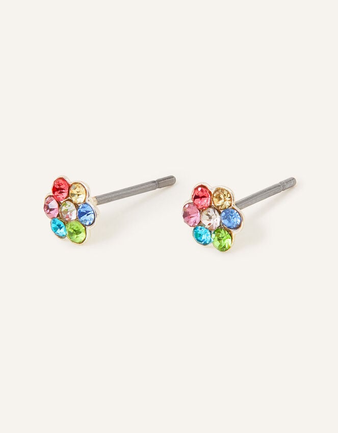 accessorize Sterling Silver Plated Flower Stud Earrings