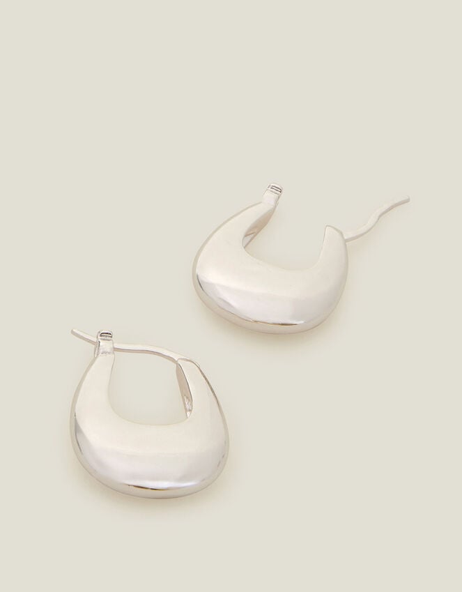 accessorize Sterling Silver-Plated Horseshoe Hoop Earrings
