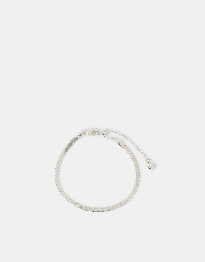 Accessorize Sterling Silver-Plated Omega Chain Bracelet