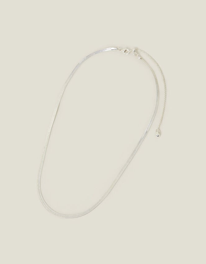 Accessorize Sterling Silver-Plated Omega Chain Necklace
