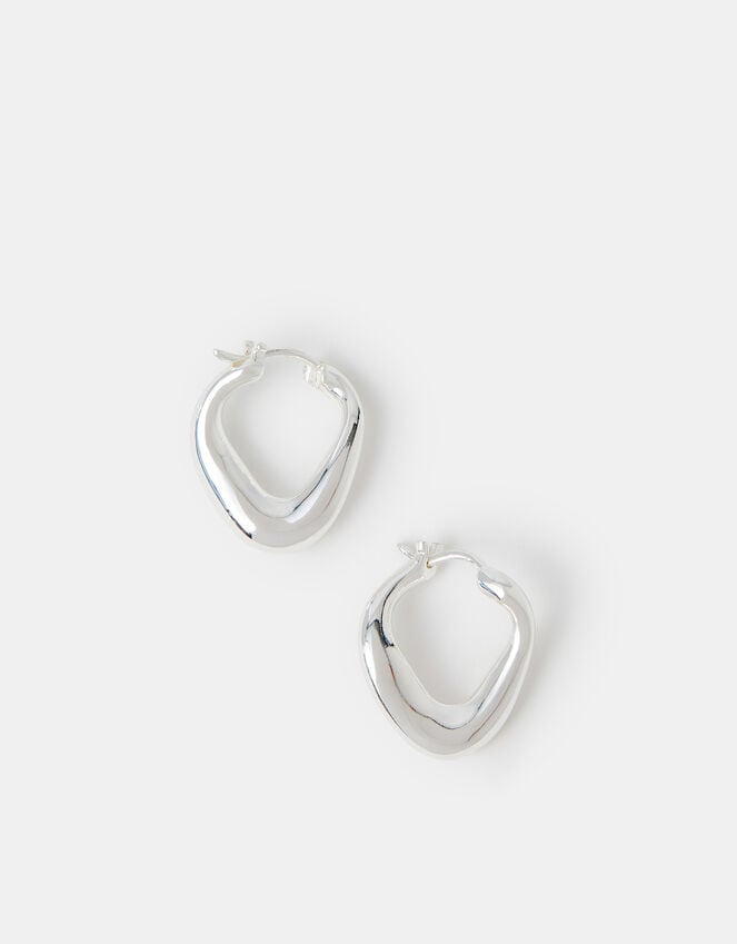 accessorize Sterling Silver-Plated Oval Hoop Earrings