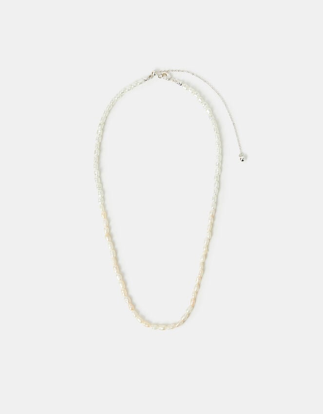 Accessorize Sterling Silver-Plated Seed Pearl Necklace