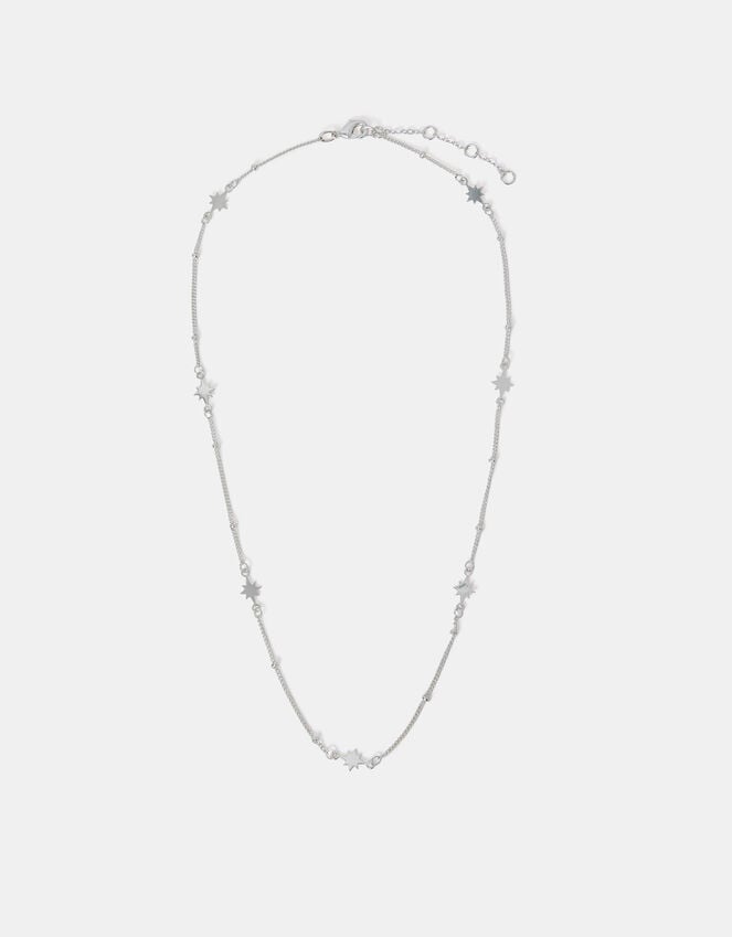 Accessorize Sterling Silver-Plated Star Station Necklace