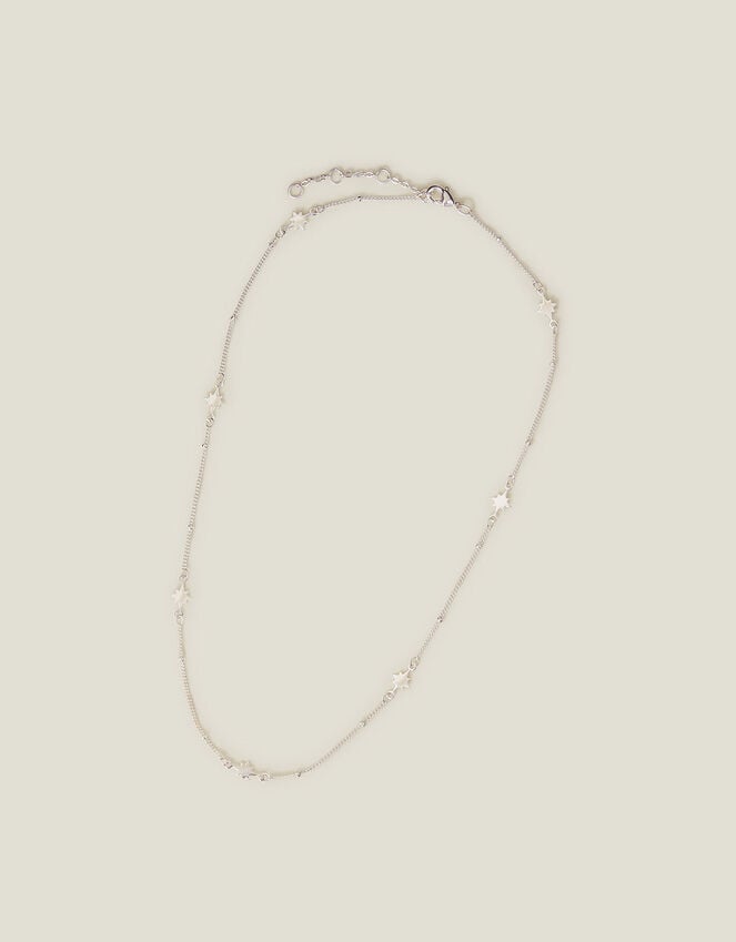 Accessorize Sterling Silver-Plated Star Station Necklace