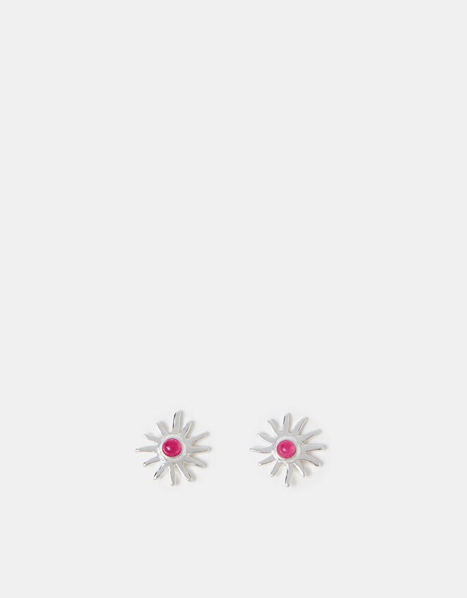 Accessorize Sterling Silver-Plated Sun Quartz Stud Earrings