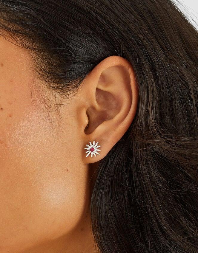 Accessorize Sterling Silver-Plated Sun Quartz Stud Earrings