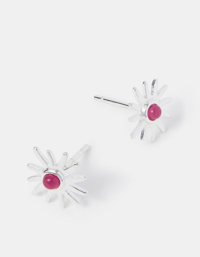 accessorize Sterling Silver-Plated Sun Quartz Stud Earrings