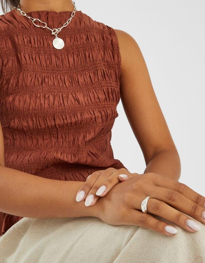 Accessorize Sterling Silver-Plated Wrap Ring Silver