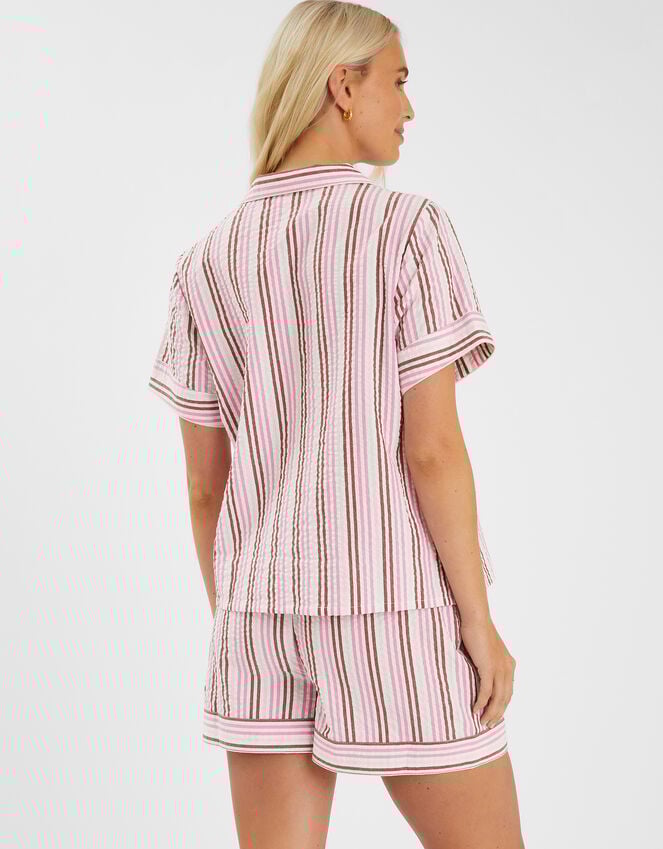 Accessorize Stripe Seersucker Short Pyjamas Set Multi