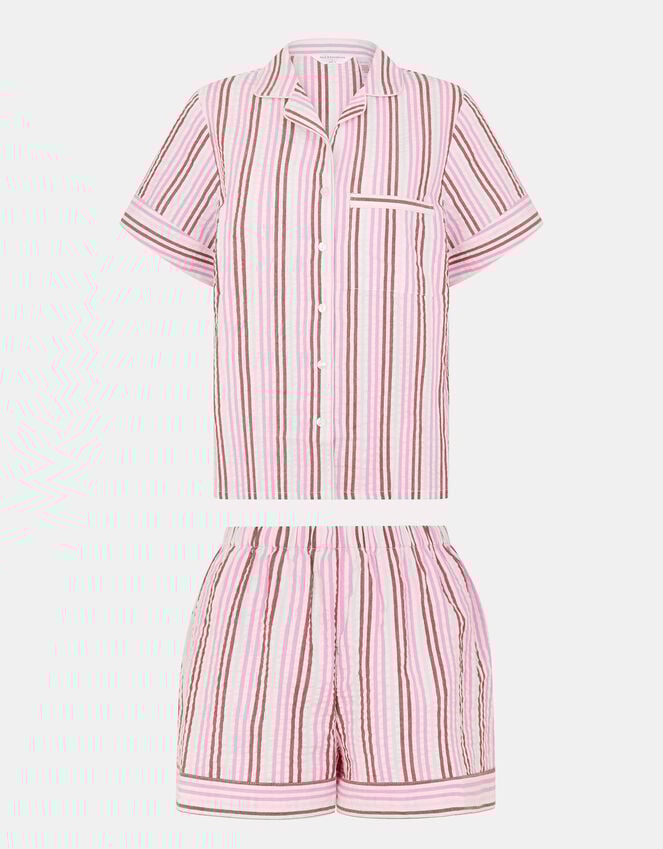 Accessorize Stripe Seersucker Short Pyjamas Set Multi