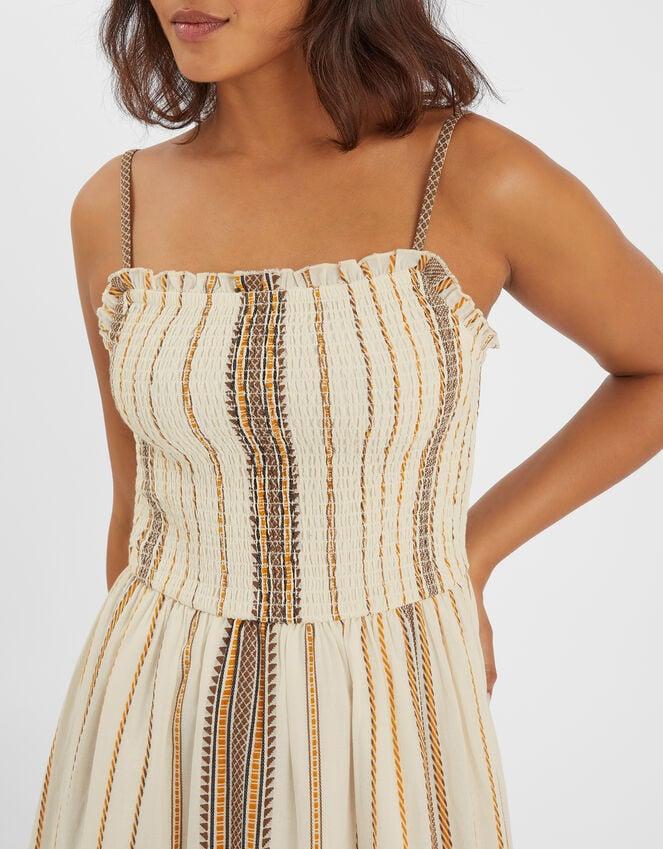 Accessorize Stripe Strappy Smocked Maxi Dress Multi