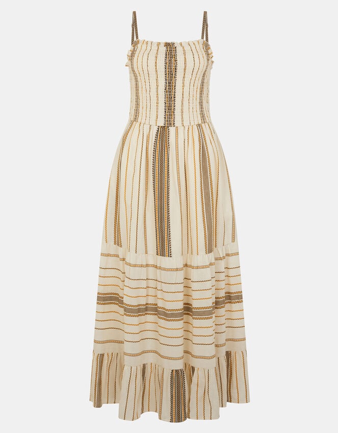 Accessorize Stripe Strappy Smocked Maxi Dress Multi