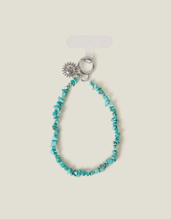 accessorize Sun Charm Stone Phone Wrist Strap Turquoise