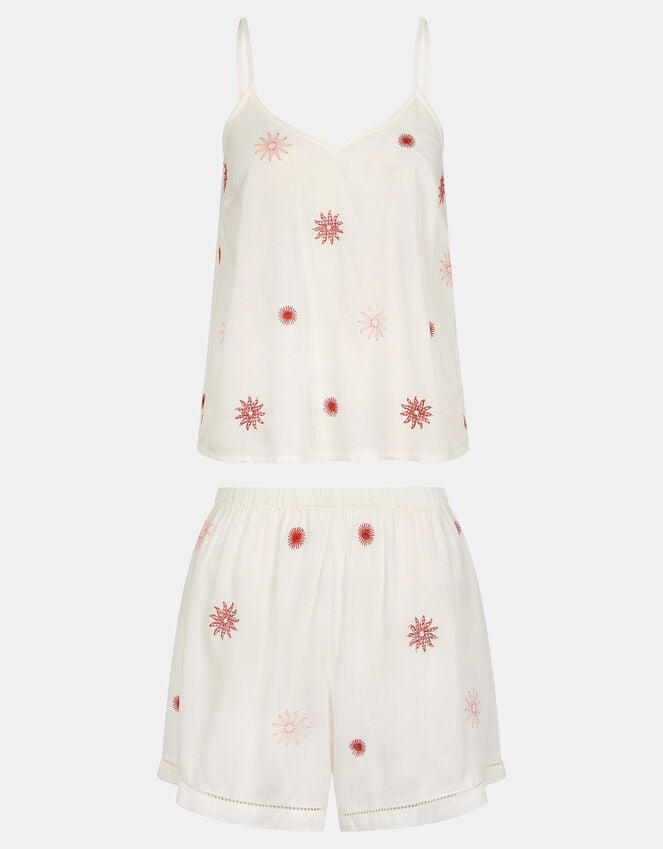 Accessorize Sun Embroidered Short Pyjamas Set Ivory