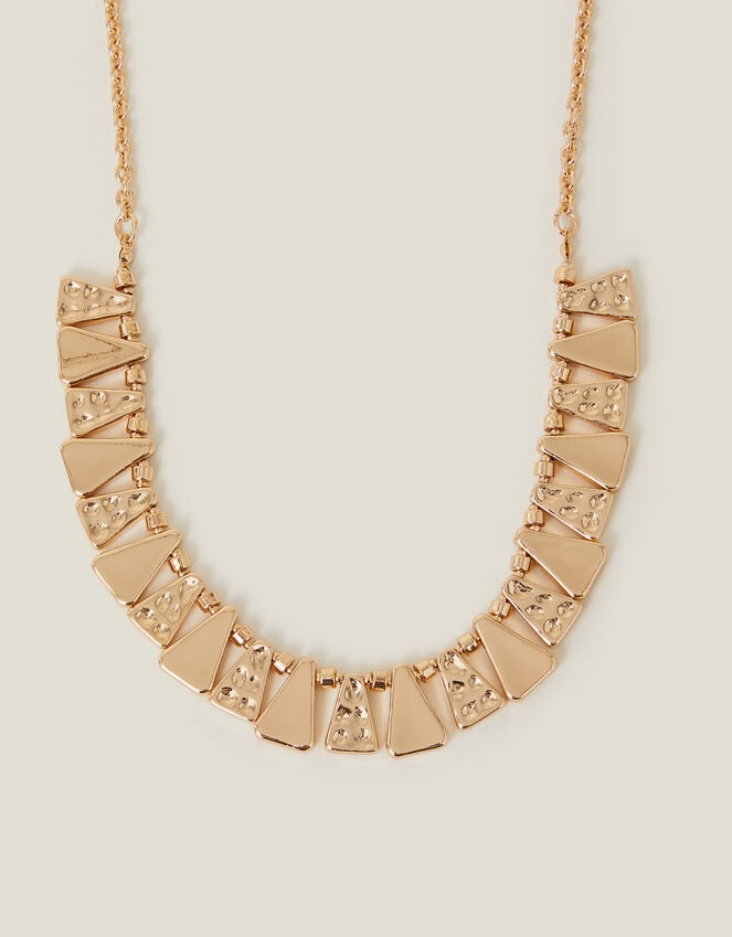 accessorize Triangle Molten Statement Necklace Gold