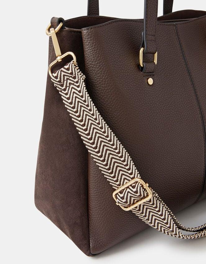 Accessorize Webbing Strap Faux Leather Shoulder Bag