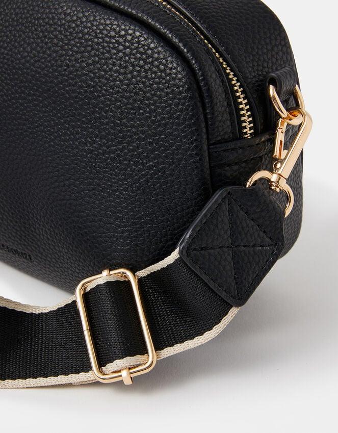 Accessorize Webbing Strap Small Crossbody Bag Black