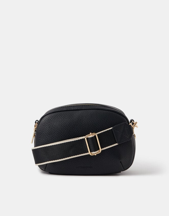 accessorize Webbing Strap Small Crossbody Bag Black