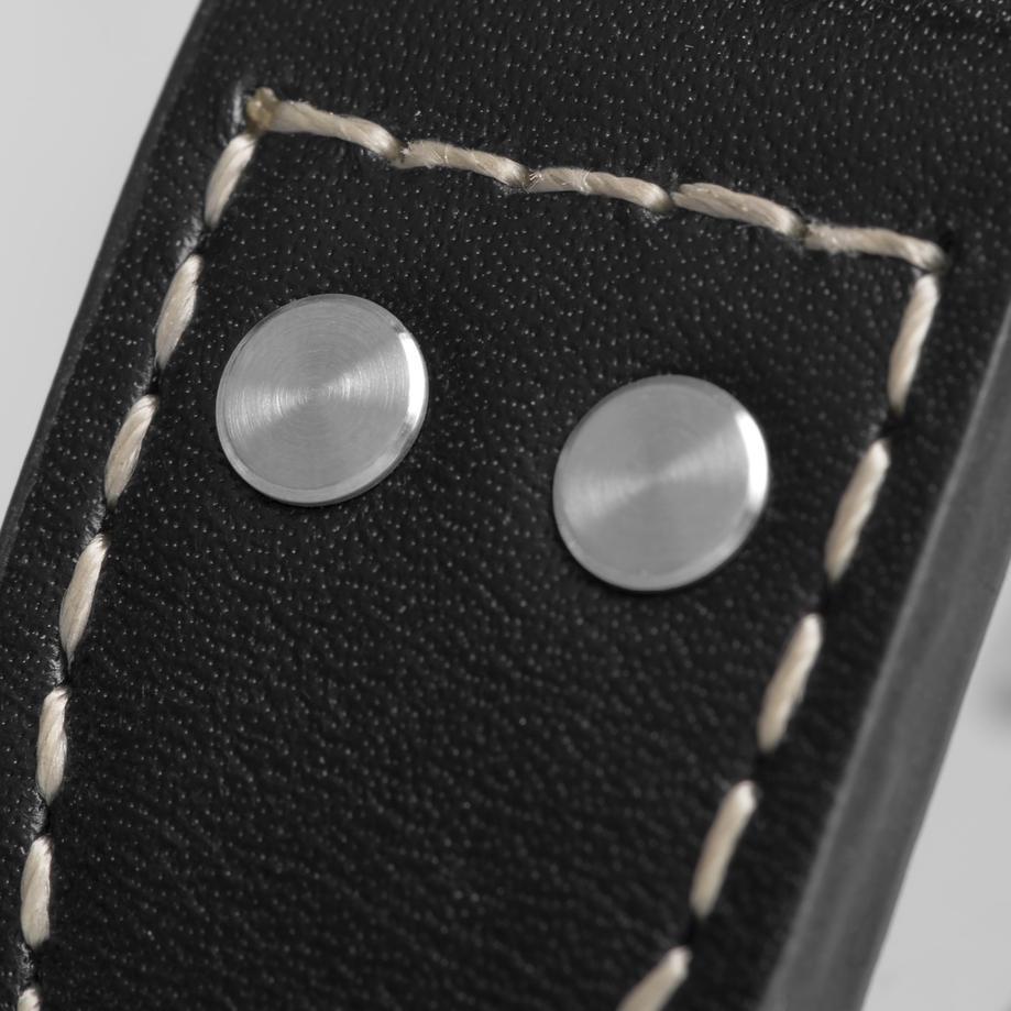 Accurist Accurist Aviation Men's Watch | Silver Case & Black Leather Strap With Black Dial | 41mm