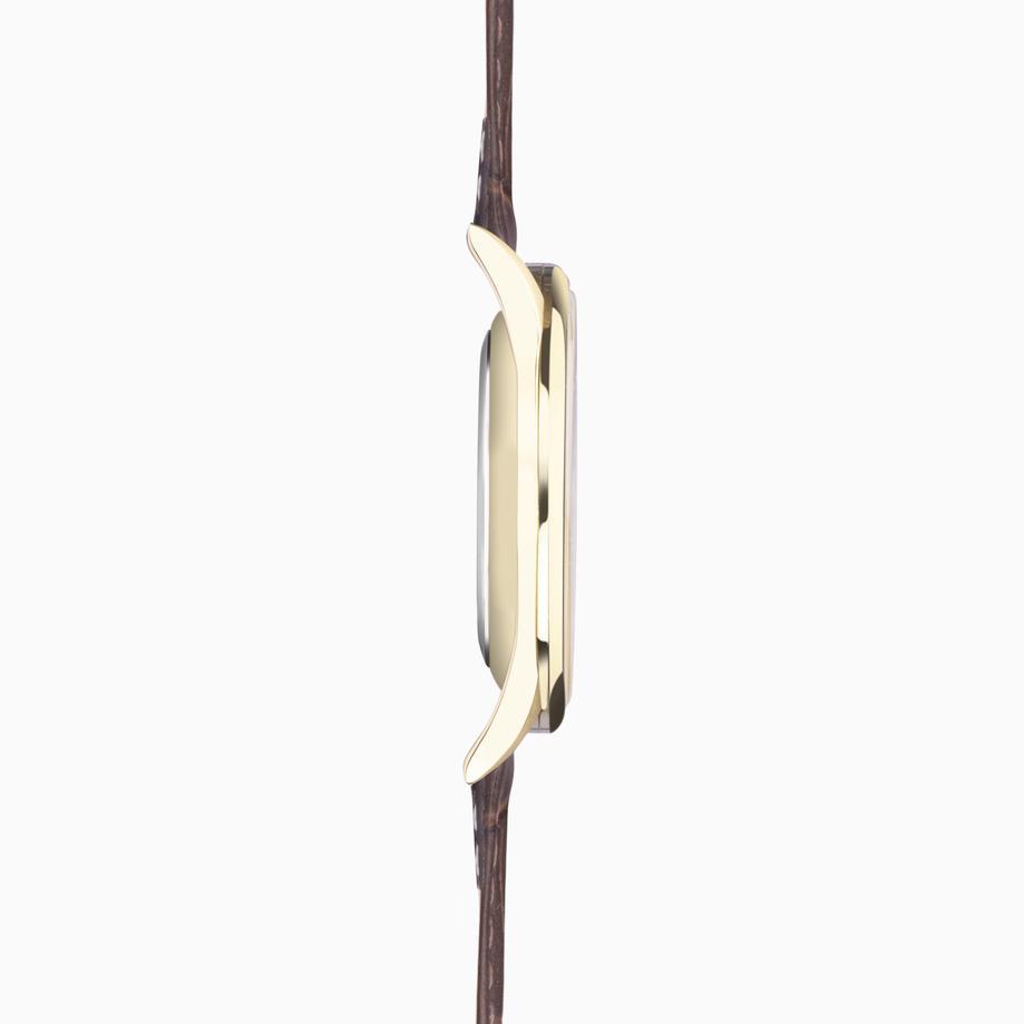 Accurist Accurist Classic Men's Watch | Gold Case & Brown Leather Strap With White Dial | 37mm