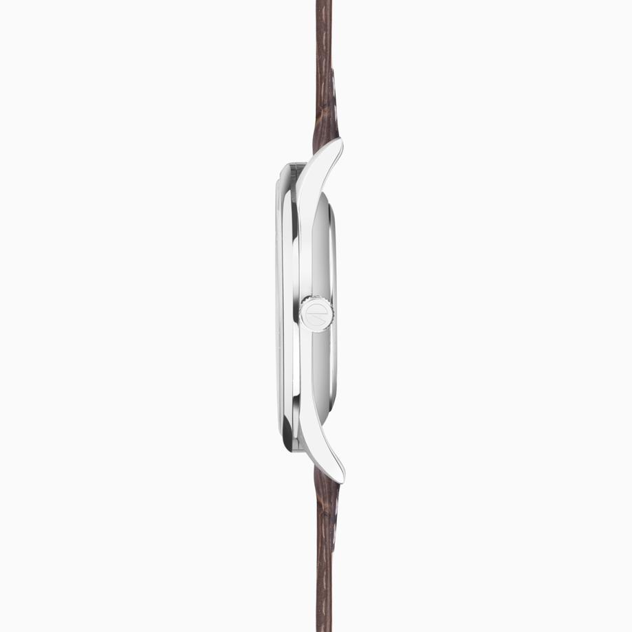 Accurist Accurist Classic Men’s Watch | Silver Case & Brown Leather Strap With Lawn Green Dial | 37mm