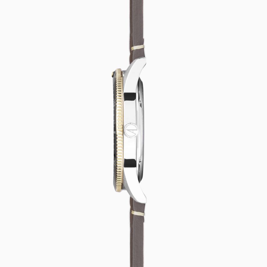 Accurist Accurist Dive Men's Watch | Two Tone Case & Brown Leather Strap With Samphire Green Dial | 42mm