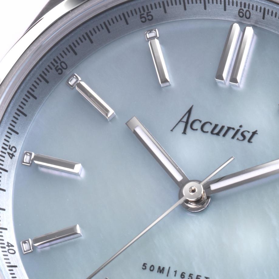 Accurist Accurist Everyday Ladies Watch | Silver Case & Stainless Steel Bracelet With Blue Dial | 30mm