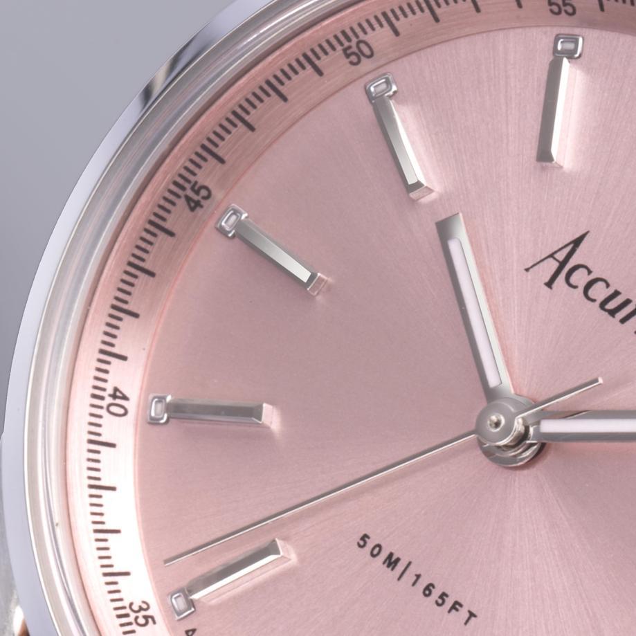 Accurist Accurist Everyday Ladies Watch | Silver Case & Stainless Steel Bracelet With Peony Pink Dial | 30mm