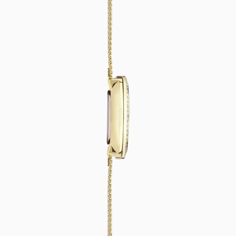 Accurist Accurist Jewellery Ladies Watch | Gold Case & Stainless Steel Bracelet With Green Malachite Dial | 28mm