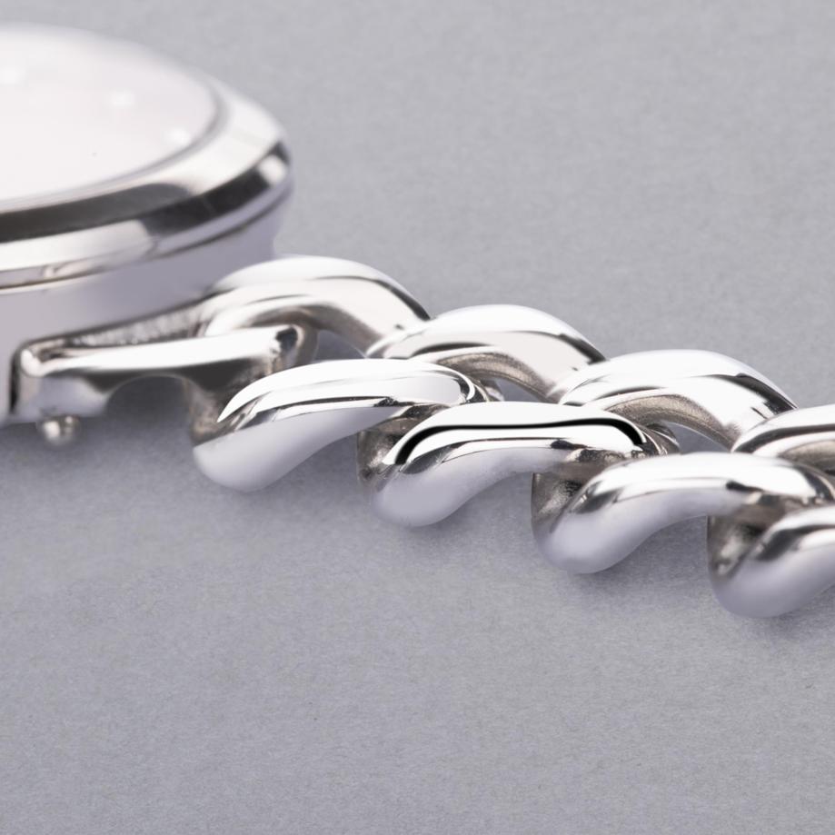 Accurist Accurist Jewellery Ladies Watch | Silver Case & Stainless Steel Bracelet With Rose Quartz Dial | 28mm