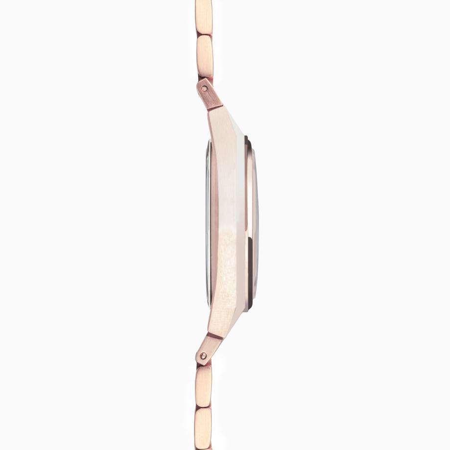 Accurist Accurist Origin Ladies Watch | Rose Gold Case & Stainless Steel Bracelet With White Dial | 34mm